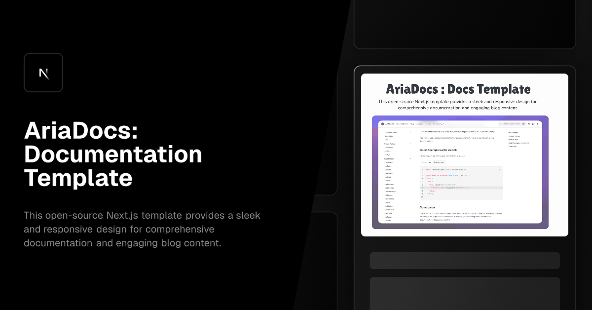 AriaDocs: Documentation Template