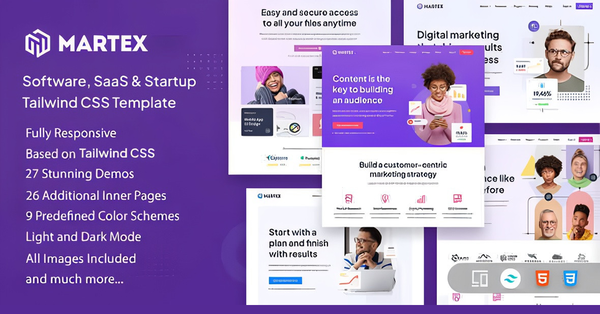 Martex - Software & SaaS  Template