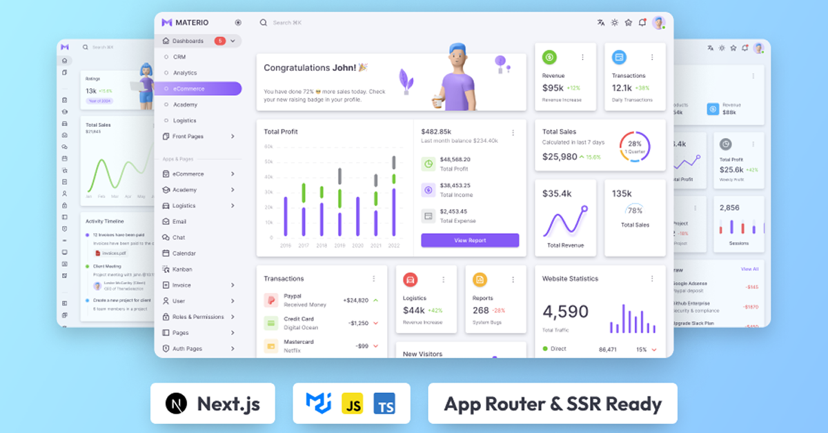 Materio – MUI Next.js Template - PRO