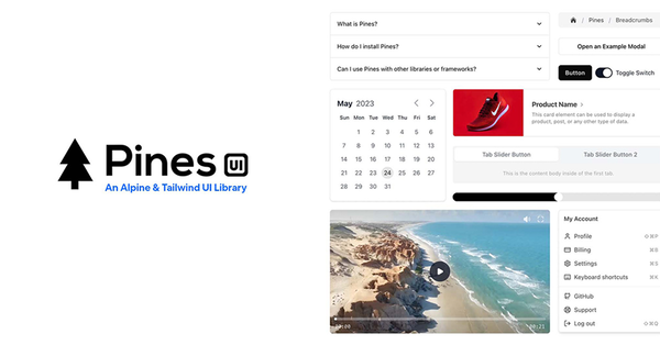 Pines - Alpine and Tailwind UI Library