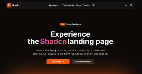 Shadcn - Landing template