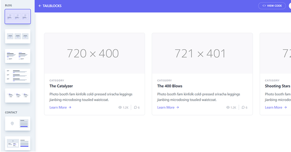 Tailblocks — Ready-to-use CSS blocks