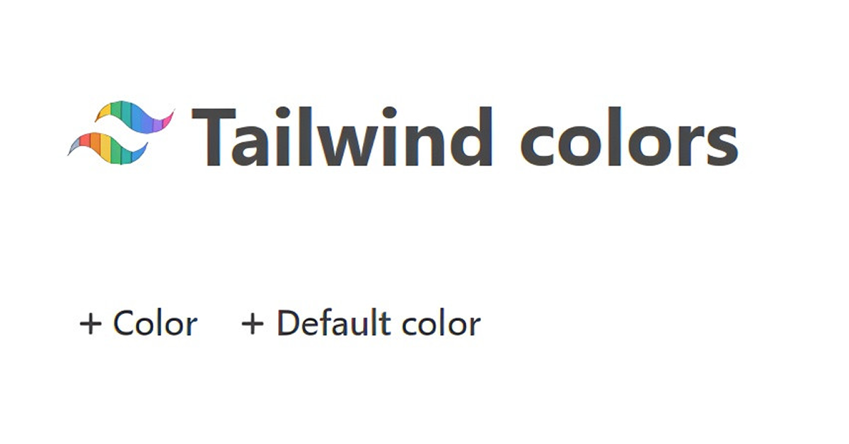 Tailwind colors