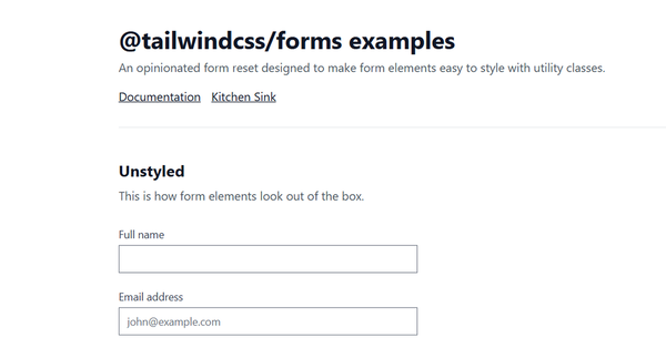 Tailwind CSS Forms